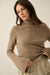 Low Key Bell-Sleeve Rolled-Edge Mock-Neck Sweater - ShopPromesa