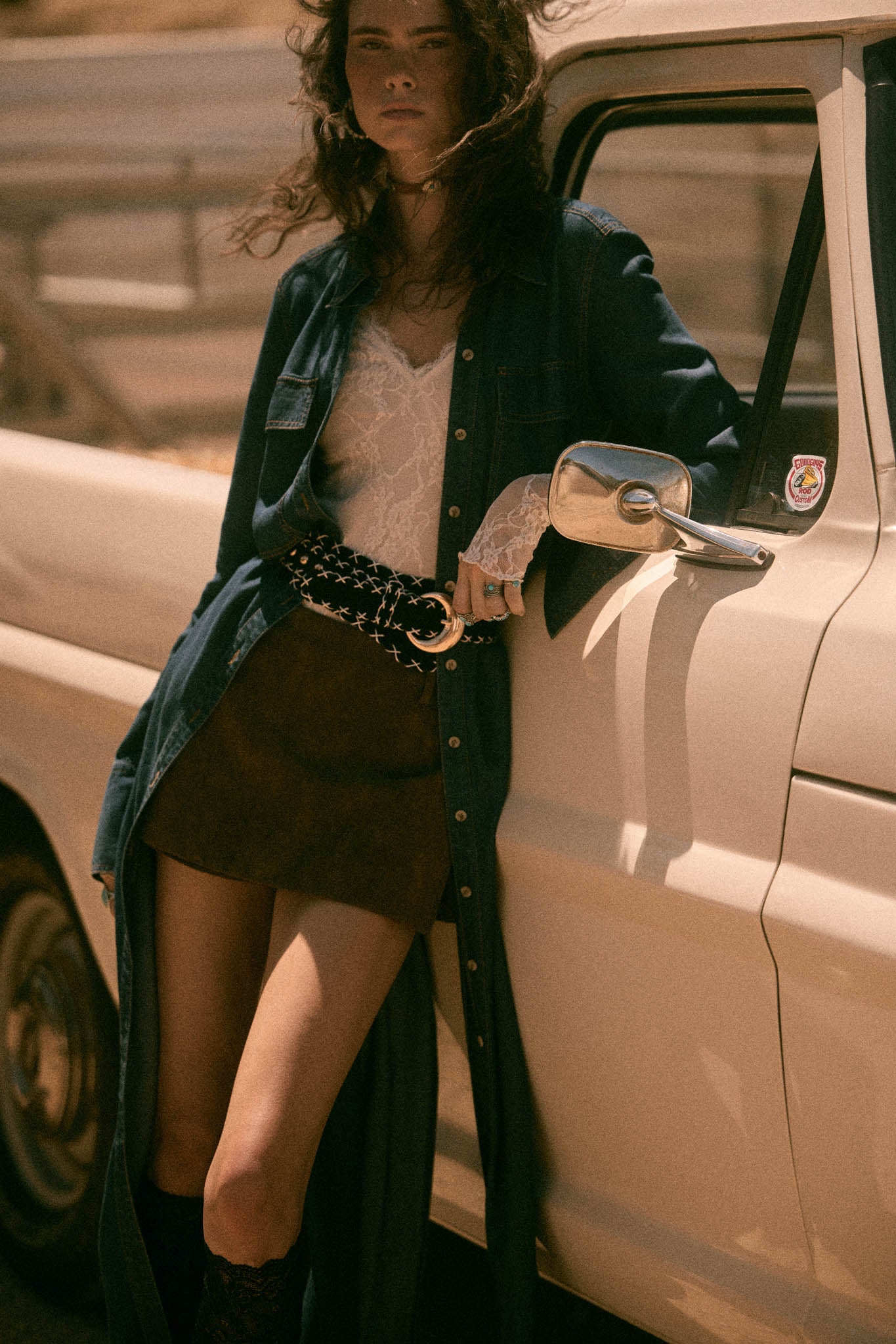 Out of the Blue Denim Button-Up Pocket Maxi Shirt - ShopPromesa
