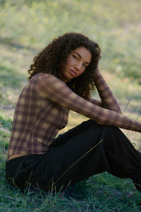 Totally Tartan Plaid Mesh Mock-Neck Bodysuit - ShopPromesa