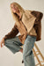 Triple Take Vegan Suede Colorblock Button-Up Shirt - ShopPromesa