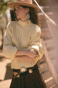 Just Right Mock-Neck Ribbed Knit Sweater - ShopPromesa
