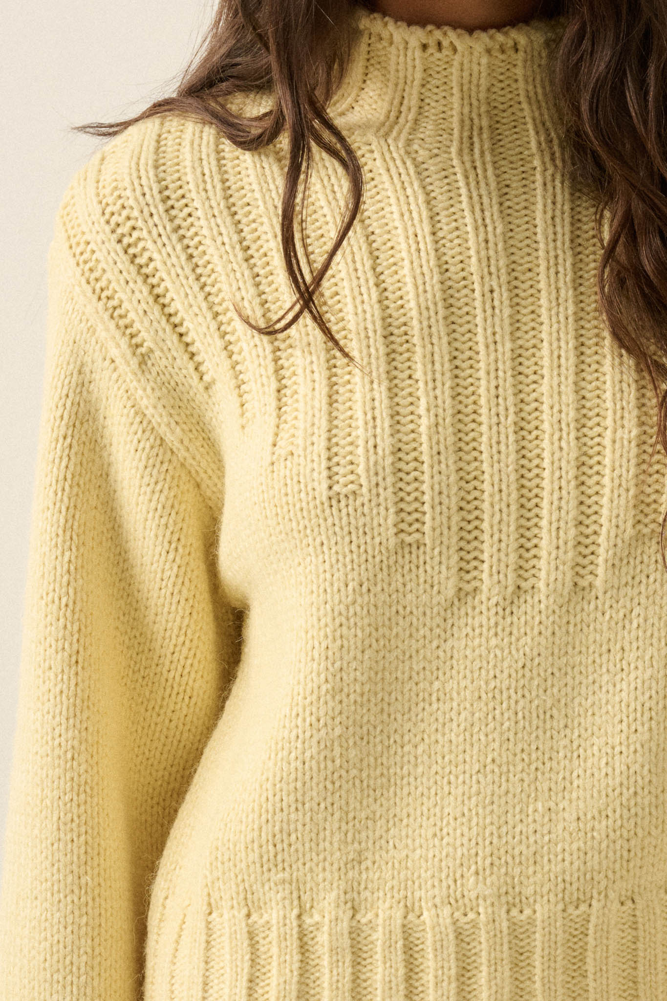 Just Right Mock-Neck Ribbed Knit Sweater - ShopPromesa