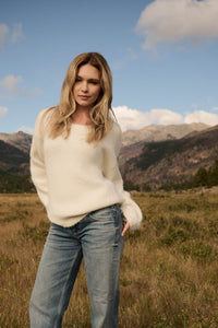 Up to You Fuzzy Ribbed Knit Drop-Shoulder Sweater - ShopPromesa