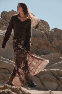 True to Form Cable-Knit Cropped V-Neck Sweater - ShopPromesa
