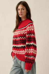 Shetland Slopes Fair Isle Mock-Neck Sweater - ShopPromesa