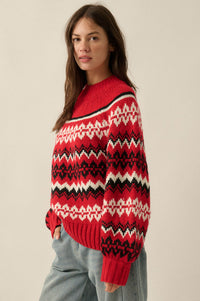 Shetland Slopes Fair Isle Mock-Neck Sweater - ShopPromesa
