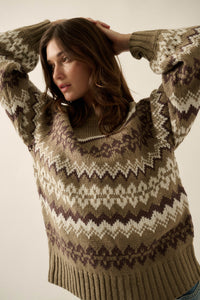 Shetland Slopes Fair Isle Mock-Neck Sweater - ShopPromesa