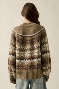 Shetland Slopes Fair Isle Mock-Neck Sweater - ShopPromesa