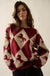 Show Pony Horse-Motif Diamond Check Sweater - ShopPromesa