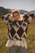 Show Pony Horse-Motif Diamond Check Sweater - ShopPromesa