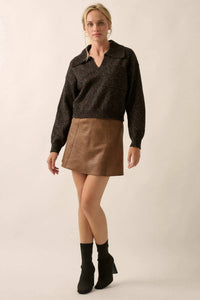 Celebrate Life Confetti Knit Pocket Polo Sweater - ShopPromesa