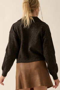 Celebrate Life Confetti Knit Pocket Polo Sweater - ShopPromesa