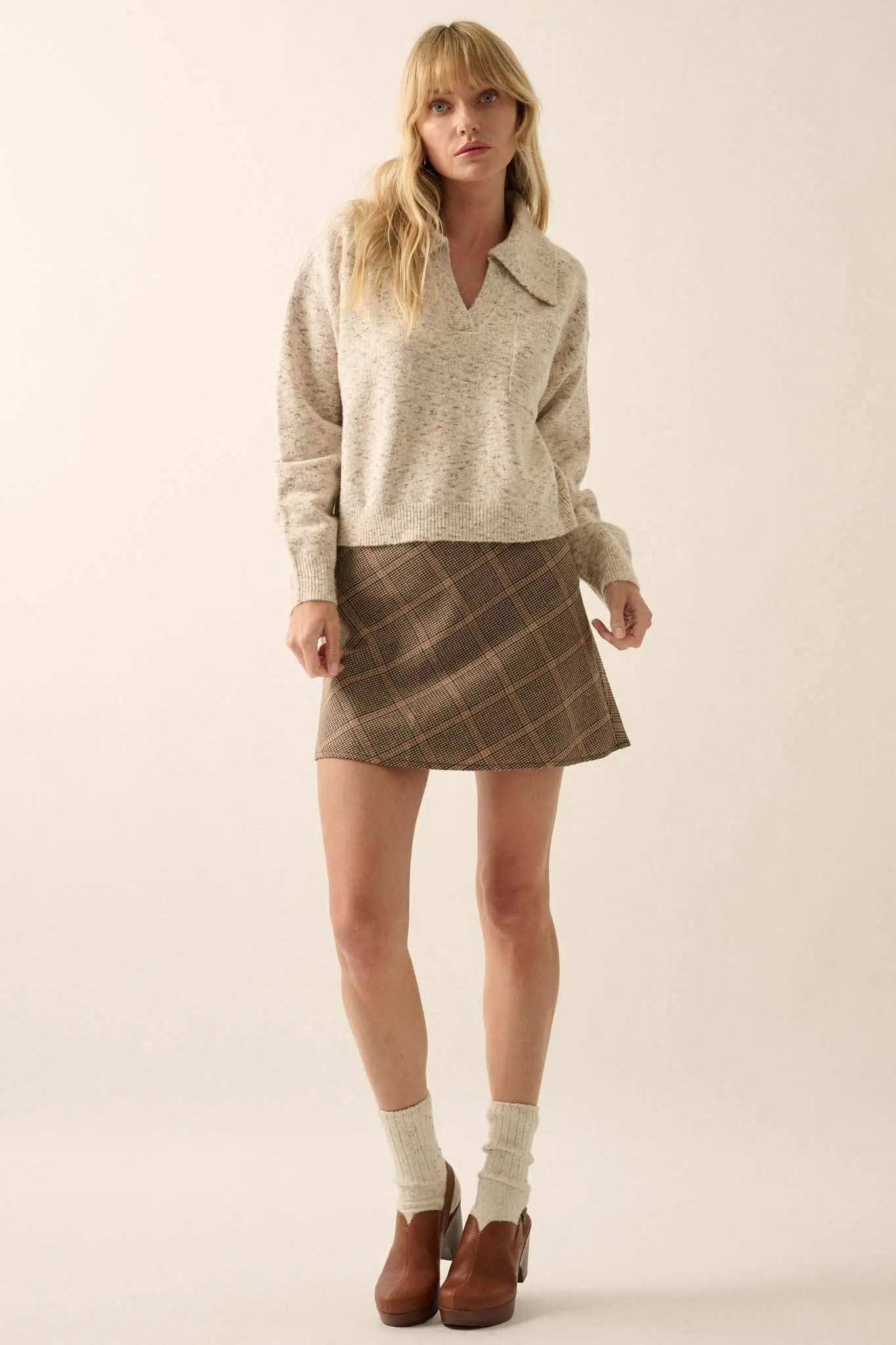 Celebrate Life Confetti Knit Pocket Polo Sweater - ShopPromesa