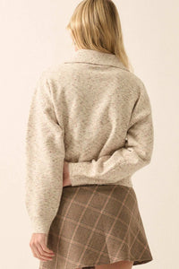 Celebrate Life Confetti Knit Pocket Polo Sweater - ShopPromesa