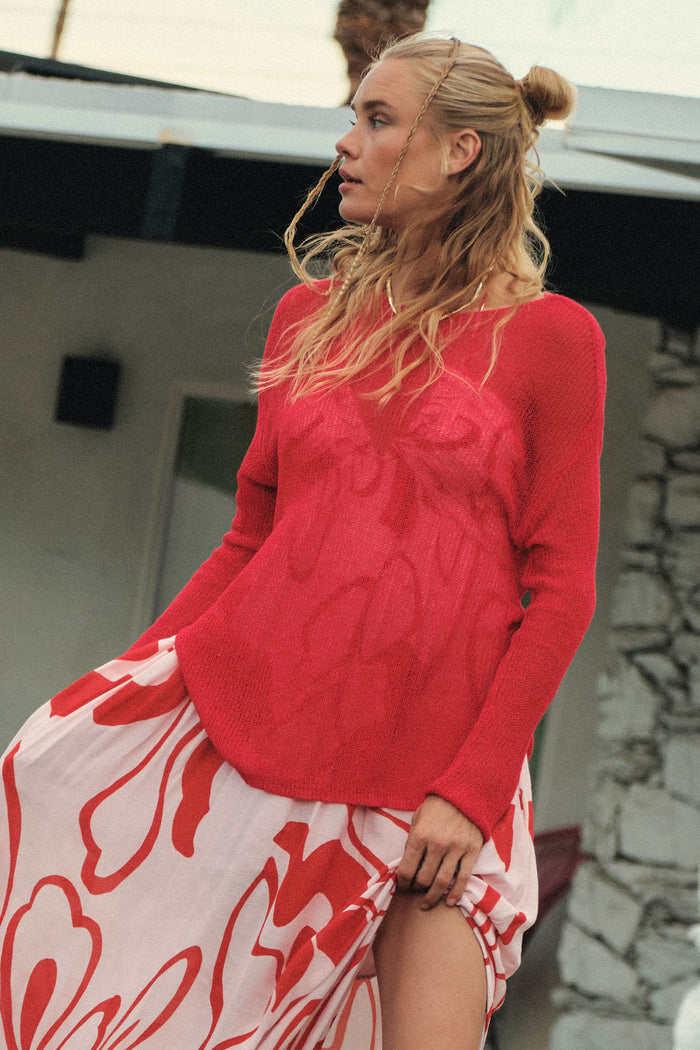 Sheer We Go Lightweight Knit Loose-Fit Sweater - ShopPromesa