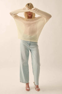 Sheer We Go Lightweight Knit Loose-Fit Sweater - ShopPromesa