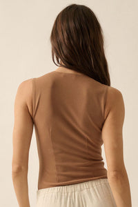 Essential Trends Solid Crepe Contour Bodysuit - ShopPromesa