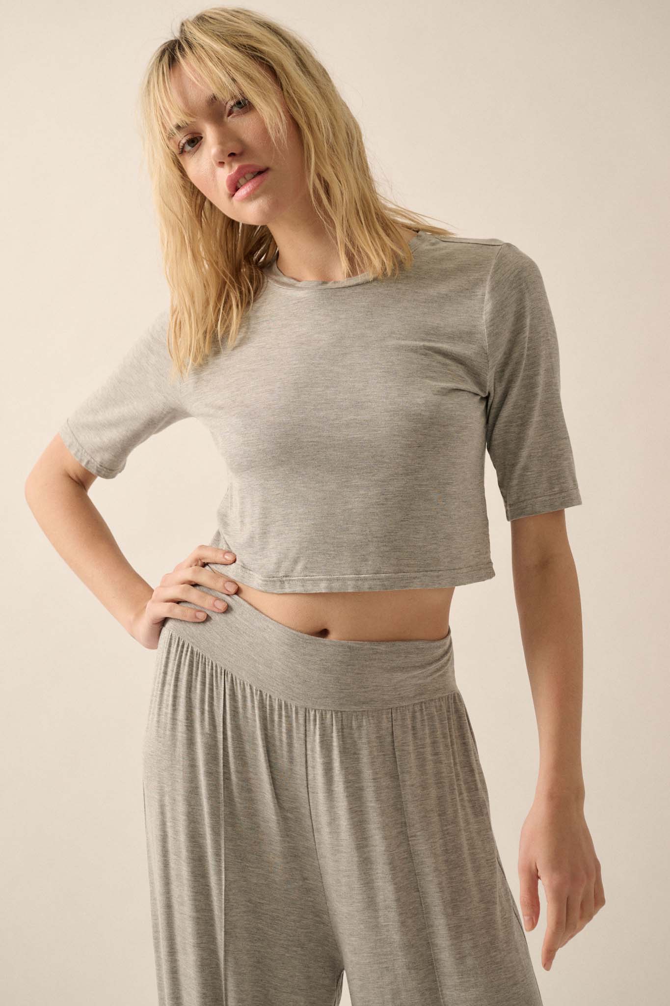 Essential Trends Modal Jersey Cropped Tee - ShopPromesa