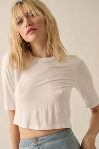 Essential Trends Modal Jersey Cropped Tee - ShopPromesa