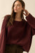 Chill Vibes Rolled-Edge Ribbed Knit Sweater