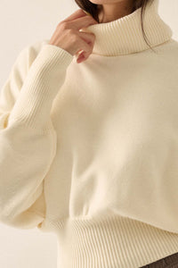 Now or Never Banded Turtleneck Sweater - ShopPromesa