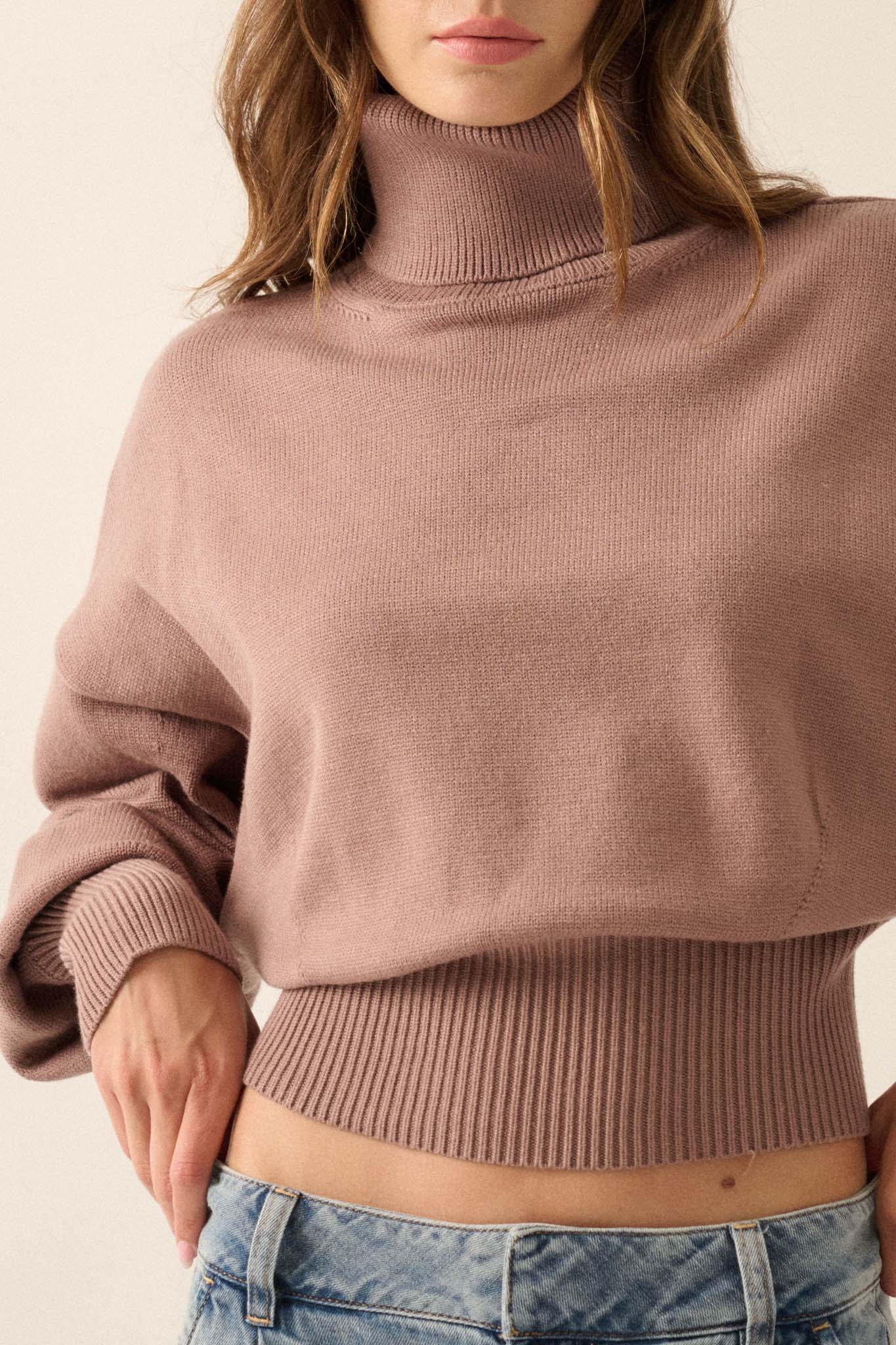 Now or Never Banded Turtleneck Sweater - ShopPromesa