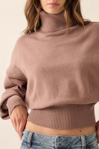 Now or Never Banded Turtleneck Sweater - ShopPromesa