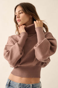 Now or Never Banded Turtleneck Sweater - ShopPromesa