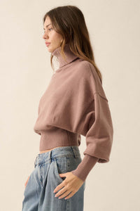 Now or Never Banded Turtleneck Sweater - ShopPromesa