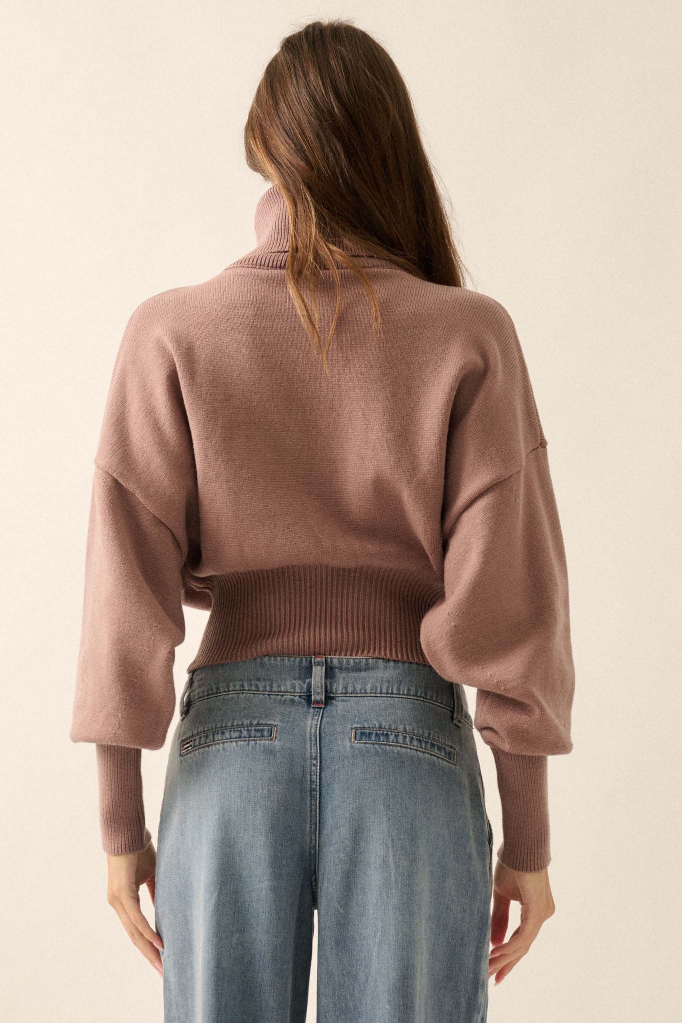 Now or Never Banded Turtleneck Sweater - ShopPromesa