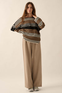 Along These Lines Multicolor Striped Knit Sweater - ShopPromesa