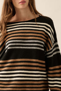 Along These Lines Multicolor Striped Knit Sweater - ShopPromesa