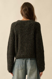 Soft Sunday Ribbed Knit Buttoned V-Neck Cardigan - ShopPromesa