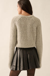 Soft Sunday Ribbed Knit Buttoned V-Neck Cardigan - ShopPromesa