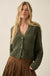Soft Sunday Ribbed Knit Buttoned V-Neck Cardigan - ShopPromesa