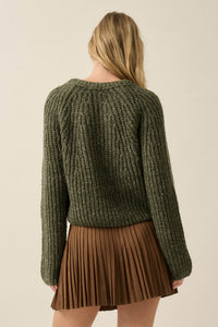 Soft Sunday Ribbed Knit Buttoned V-Neck Cardigan - ShopPromesa