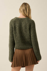Soft Sunday Ribbed Knit Buttoned V-Neck Cardigan - ShopPromesa