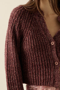 Soft Sunday Ribbed Knit Buttoned V-Neck Cardigan - ShopPromesa
