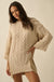 So Together Colorblock Cable Knit Oversize Sweater