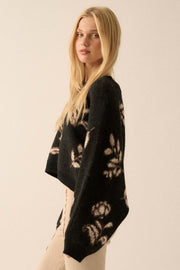 Get Growing Oversize Cropped Floral Sweater - ShopPromesa