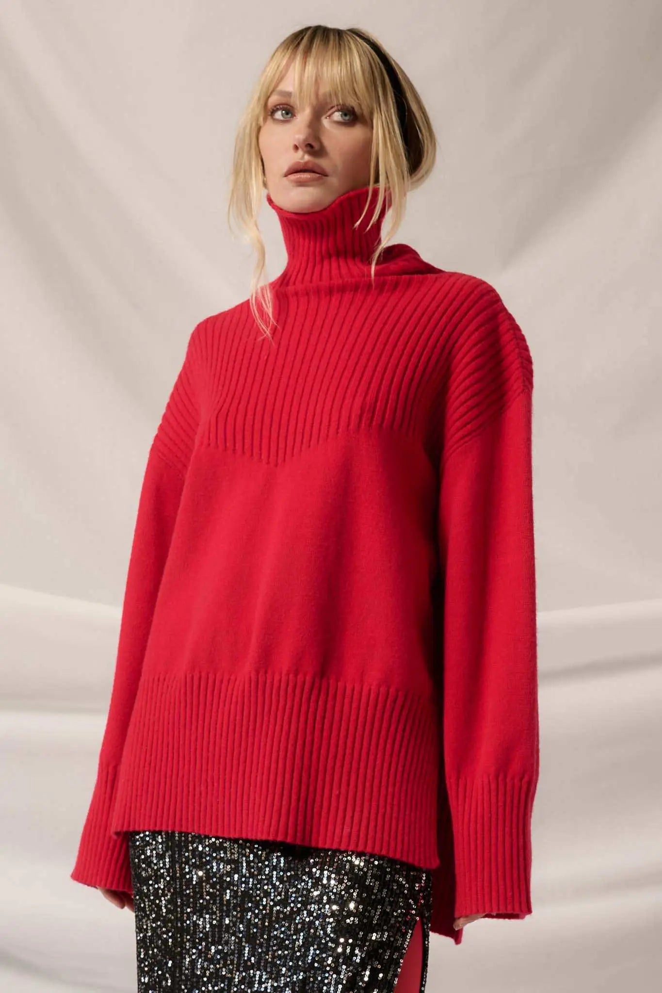 Warmest Regards Split-Hem Turtleneck Sweater Warmest Regards Split-Hem Turtleneck Sweater