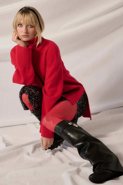 Warmest Regards Split-Hem Turtleneck Sweater Warmest Regards Split-Hem Turtleneck Sweater