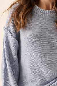 Mellow Mood Exposed-Seam Loose-Fit Sweater - ShopPromesa