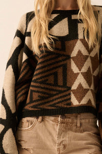 Shaping Up Multicolor Geometric Sweater - ShopPromesa