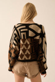 Shaping Up Multicolor Geometric Sweater - ShopPromesa