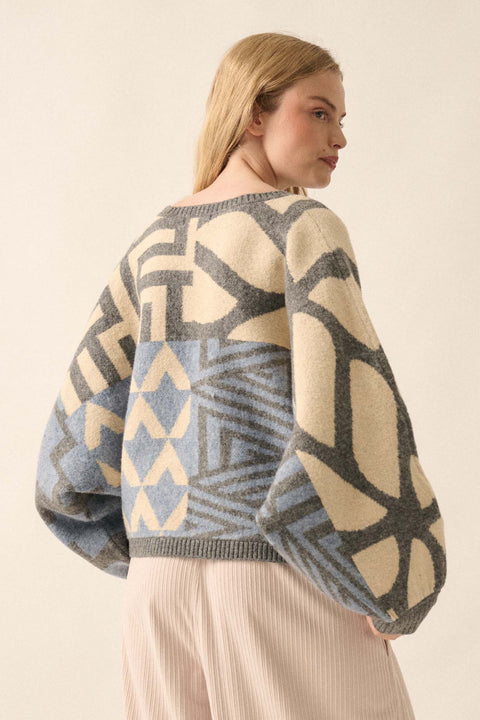 Shaping Up Multicolor Geometric Sweater - ShopPromesa