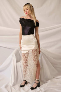 Scene Stealer Metallic Asymmetrical Bodysuit - ShopPromesa