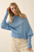 Too Blessed One-Shoulder Slub-Knit Dolman Sweater - ShopPromesa