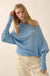 Too Blessed One-Shoulder Slub-Knit Dolman Sweater - ShopPromesa