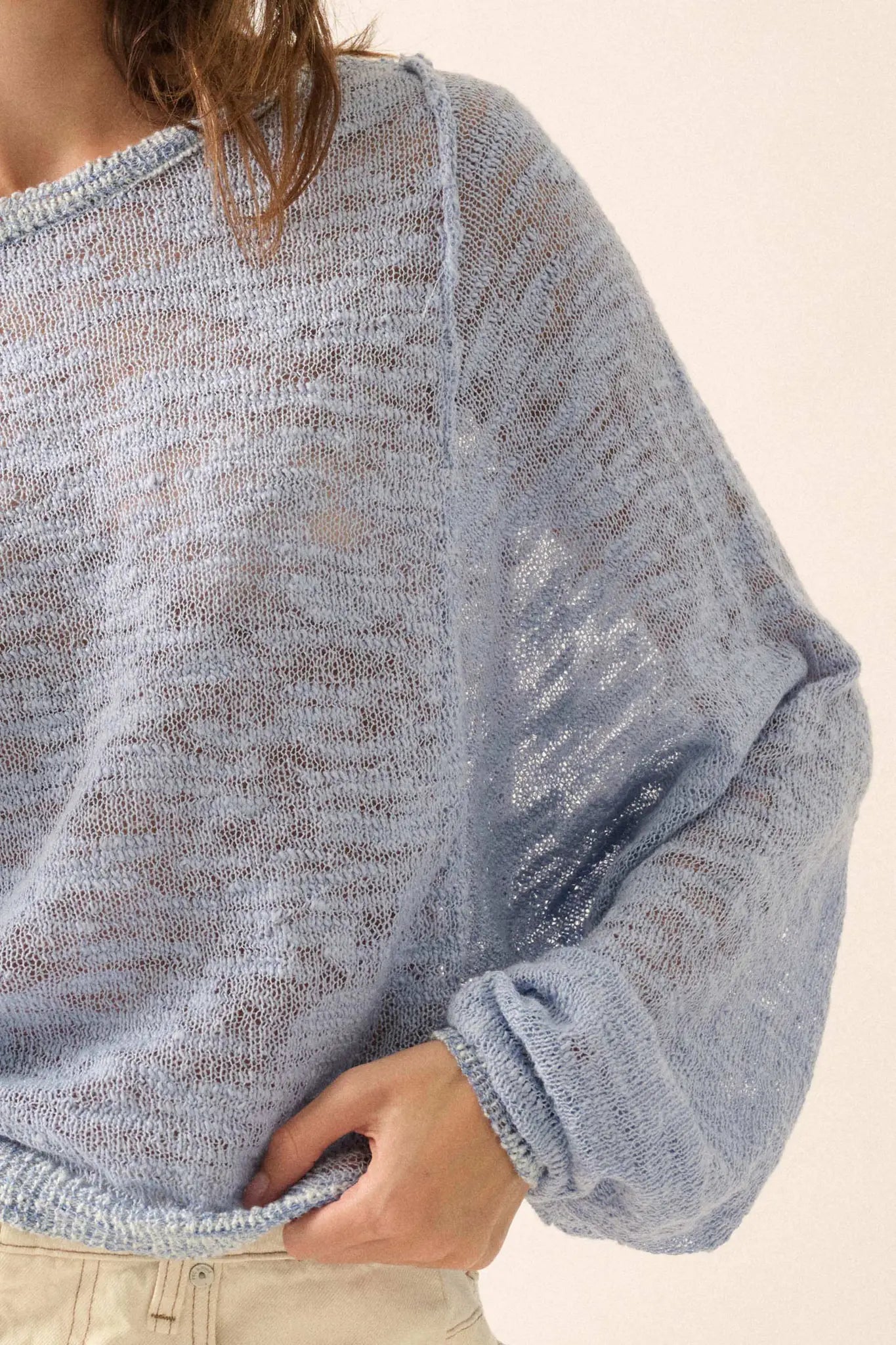 Feels So Good Burnout Knit Dolman-Sleeve Sweater Feels So Good Burnout Knit Dolman-Sleeve Sweater